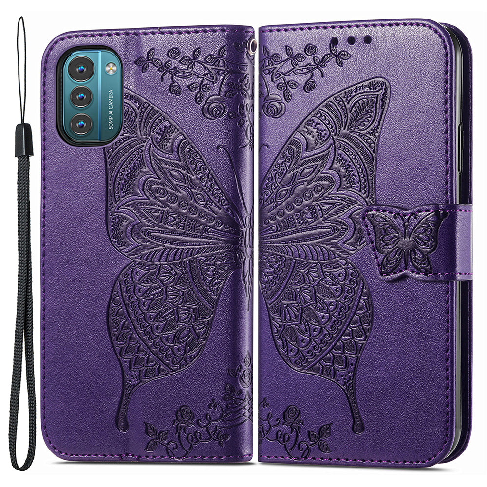 For Nokia G21 4G G11 4G Imprinted Butterfly Pattern PU Leather Phone Case Stand Book Design Wallet Flip Magnetic Cover For Nokia G21 4G G11 4G Imprinted Butterfly Pattern PU Leather Phone Case Stand Book Design Wallet Flip Magnetic Cover